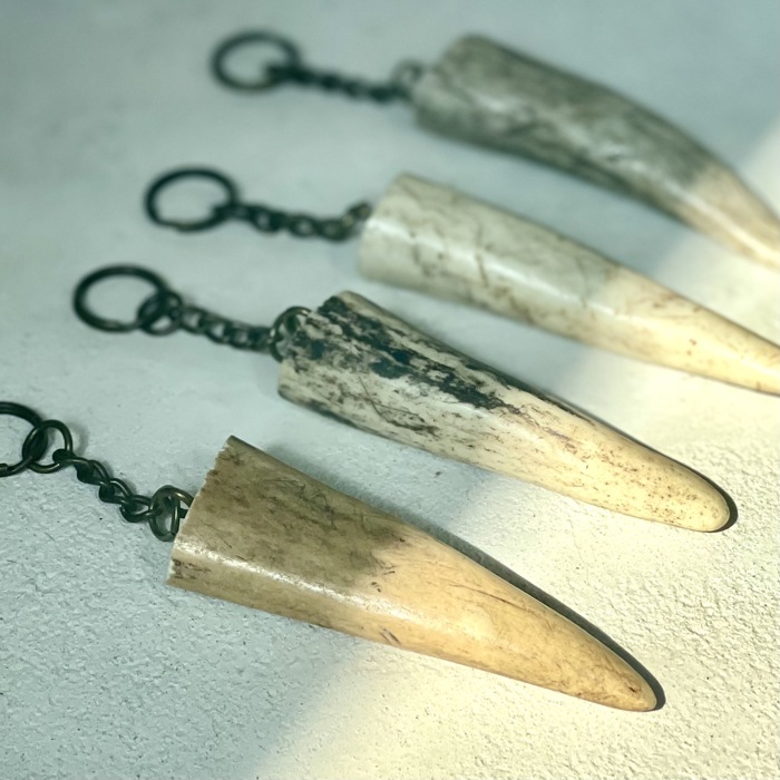 Deer Antler Tine Keychain Keyring