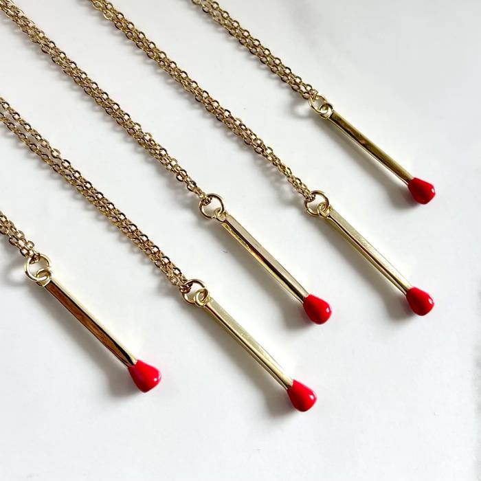 Twin Flame Matchstick Necklace Valentine