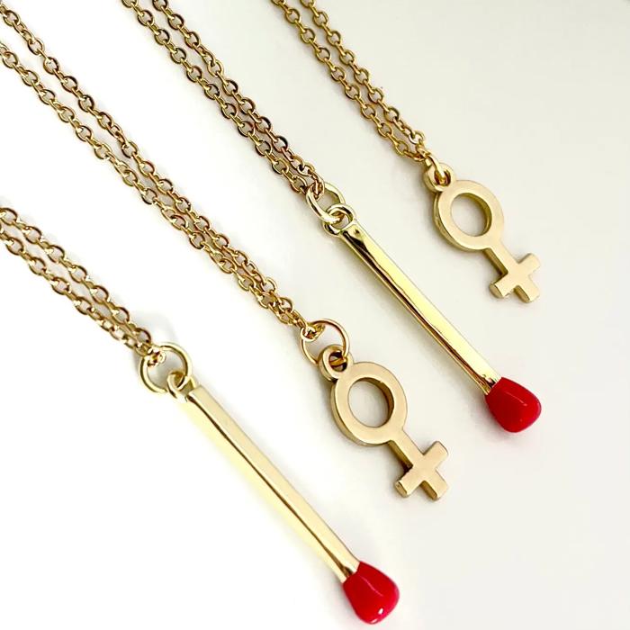 Twin Flame Matchstick Necklace Valentine