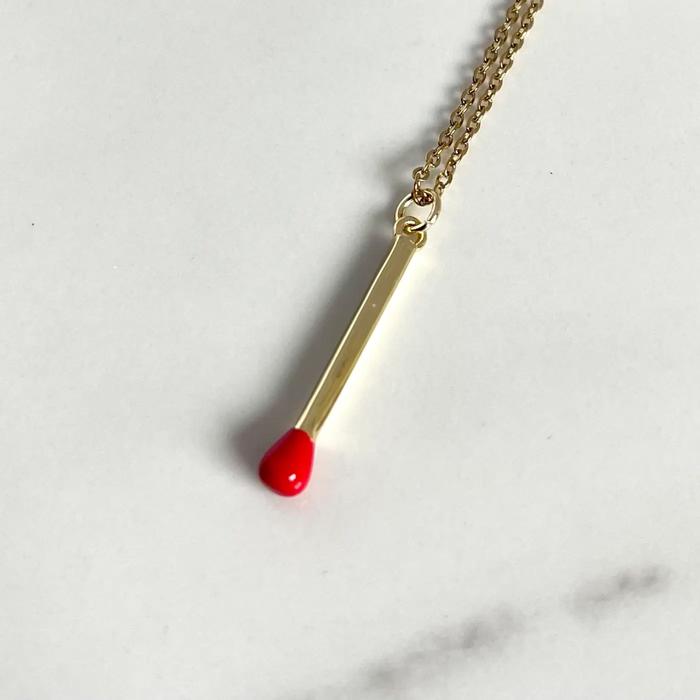 Twin Flame Matchstick Necklace Valentine