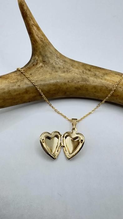 Gold Heart Locket Necklace – Mother's Day Gift