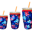 HAWAIIAN FLORAL Iced Coffee Sleeves | 3-Pack