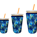 PEACOCK Iced Coffee Sleeves | 3-Pack