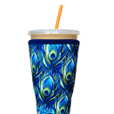 Peacock Large 32oz Iced Coffee Sleeves - 3 Sizes