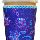 Violet Whimsy Large 32oz Iced Coffee Sleeves - 3 Sizes