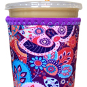 Paisley Medium 22-24oz Iced Coffee Sleeves - 3 Sizes