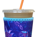 Violet Whimsy Small 16-18oz Iced Coffee Sleeves - 3 Sizes