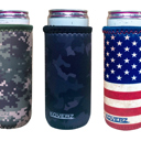 CAMO & USA 3-PACK Slim Can Koozies | 3-Pack 