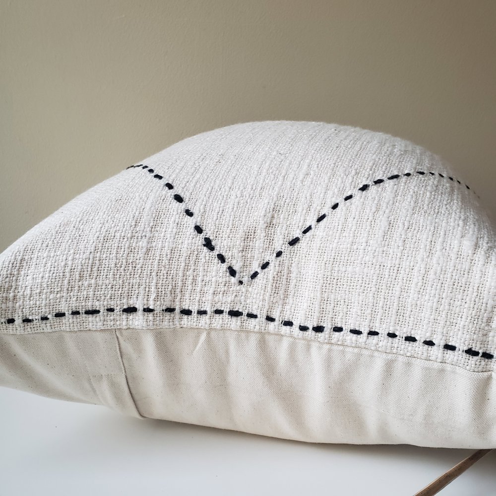 Neutral Striped Boho Pillow