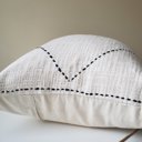  Neutral Striped Boho Pillow