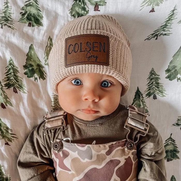 Personalized Infant Ribbed Name Beanie