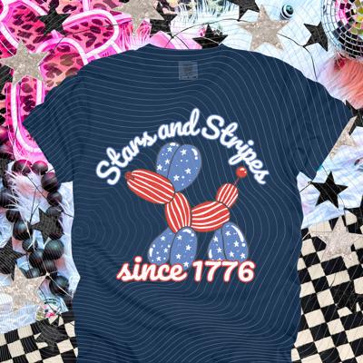 Stars and Stripes Balloon Dog Tee