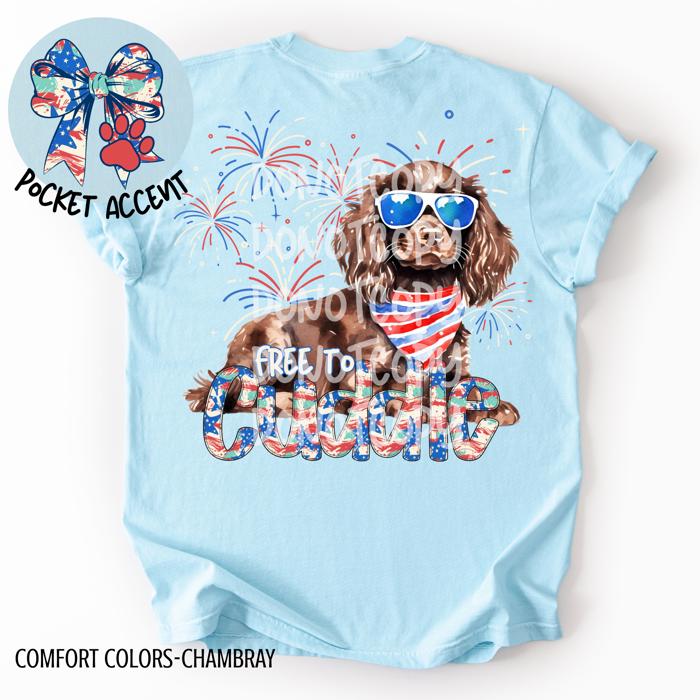 Boykin Spaniel Free to Cuddle T-Shirt