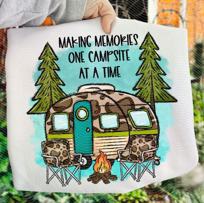 Making Memories Leopard Camping Tshirt