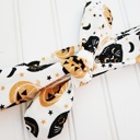  Knotted Headband - Owls and Pumpkins on White