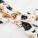  Knotted Headband - Owls and Pumpkins on White