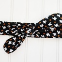  Knotted Headband - Ghosts and Pumpkins on Black