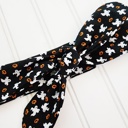  Knotted Headband - Ghosts and Pumpkins on Black