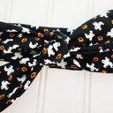  Knotted Headband - Ghosts and Pumpkins on Black