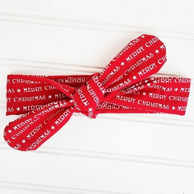 Donna Knotted Headband - Merry Christmas
