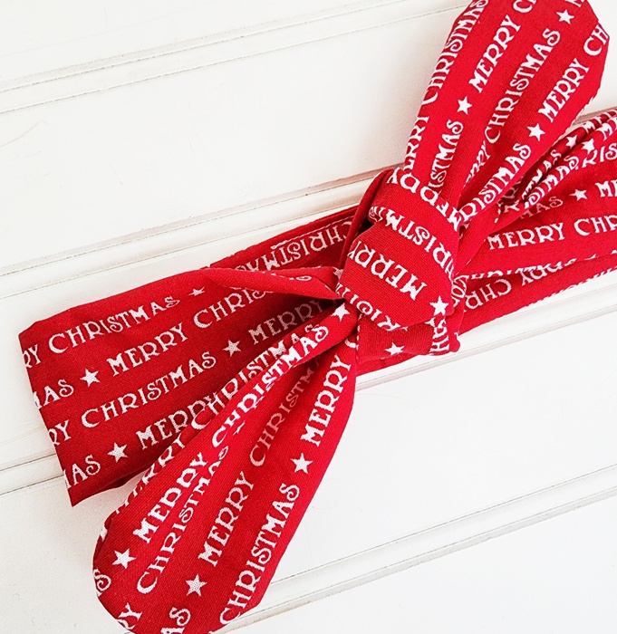 Donna Knotted Headband - Merry Christmas