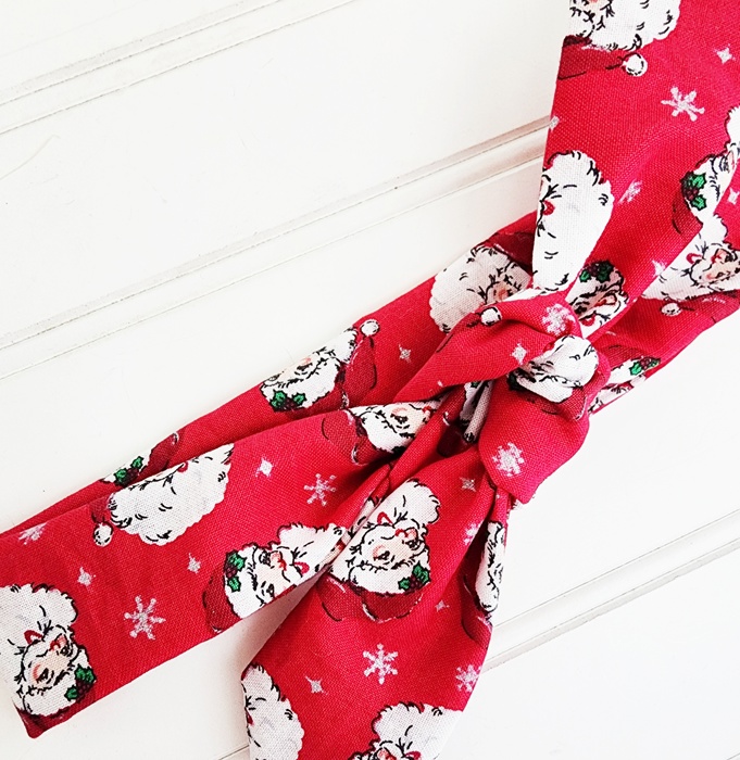 Donna Knotted Headband - Vintage Santa