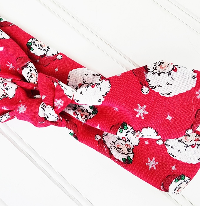 Donna Knotted Headband - Vintage Santa