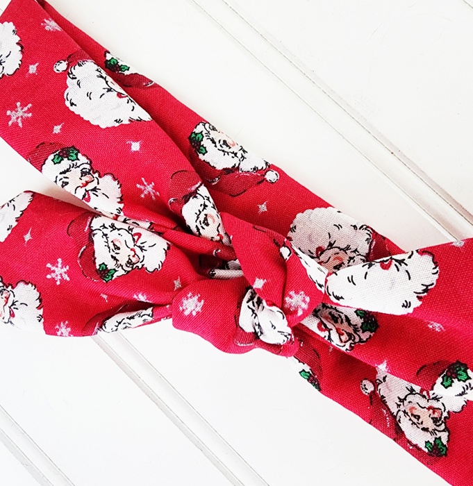 Donna Knotted Headband - Vintage Santa
