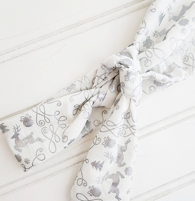 Donna Knotted Headband - Silver Reindeer