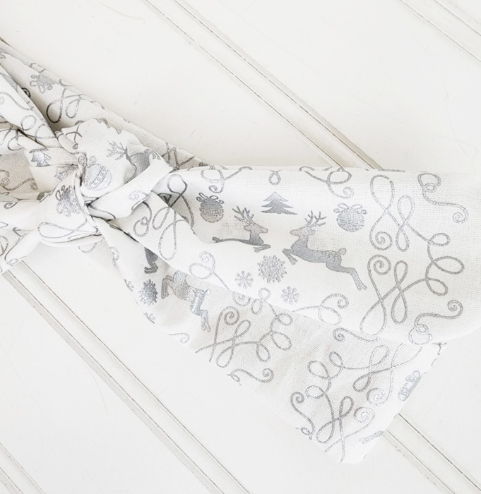 Donna Knotted Headband - Silver Reindeer