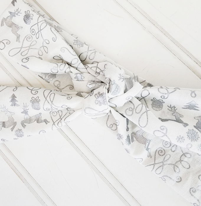 Donna Knotted Headband - Silver Reindeer