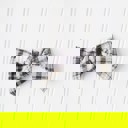  Alice Bow - Black and Gray Plaid