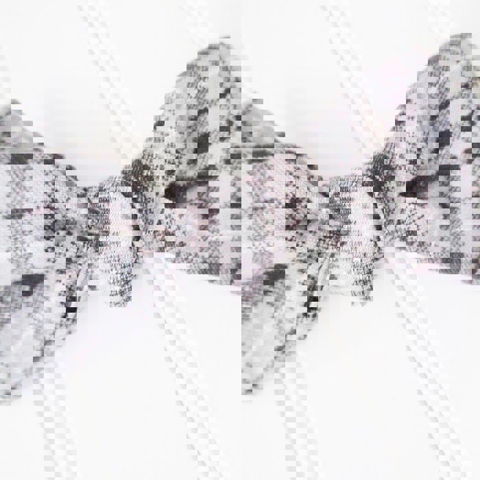 Alice Bow - Black and Gray Plaid