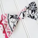  Alice Bow - Black and Red Snowflakes