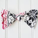  Alice Bow - Black and Red Snowflakes