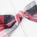  Alice Bow - Black and Red Vintage Plaid