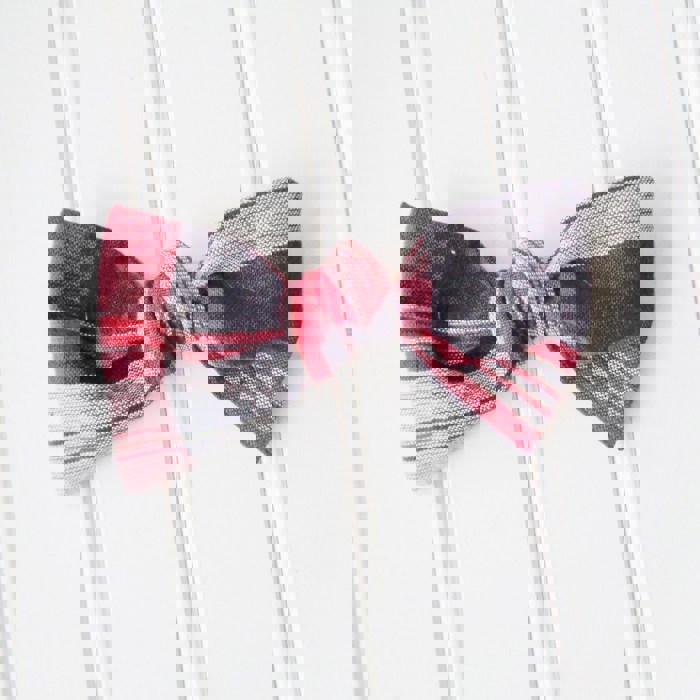 Alice Bow - Black and Red Vintage Plaid