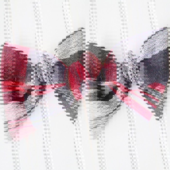Alice Bow - Black and Red Vintage Plaid
