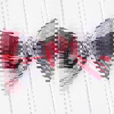 Alice Bow - Black and Red Vintage Plaid