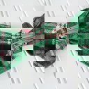  Alice Bow - Green and Berry Plaid