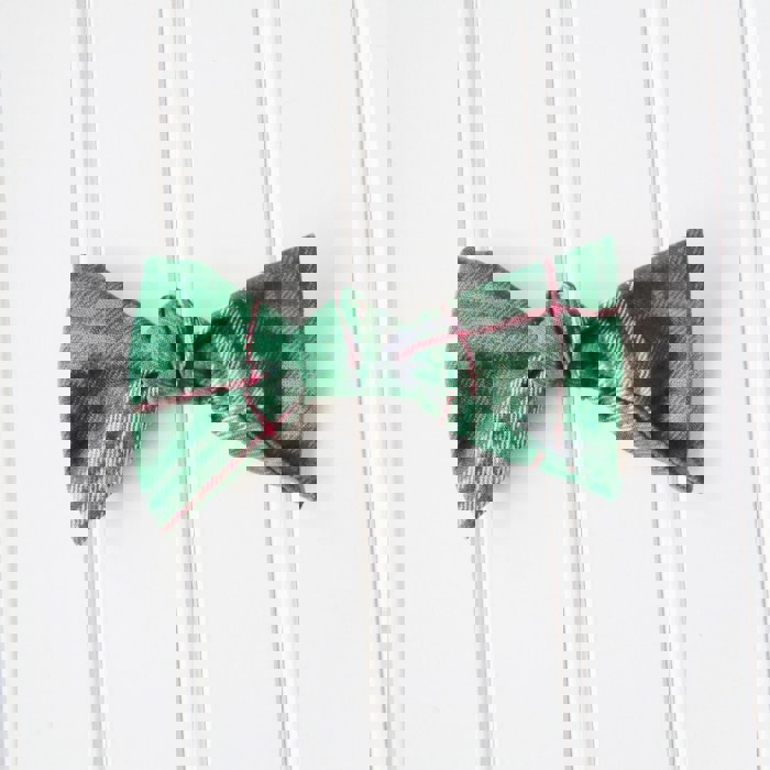 Alice Bow - Green and Berry Plaid