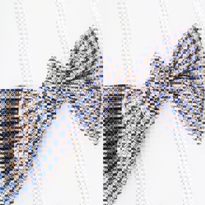 Alice Bow - Navy Check