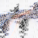  Alice Bow - Navy Check
