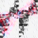  Alice Bow - Navy and Red Plaid