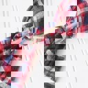  Alice Bow - Navy and Red Plaid