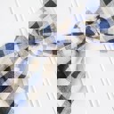  Alice Bow - Navy and Tan Gingham