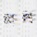  Alice Bow - Navy and Tan Gingham