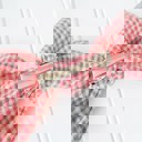  Alice Bow - Pink and Tan Check