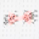  Alice Bow - Pink and Tan Check