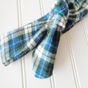  Donna Flannel Knotted Headband - Blue and Green Plaid